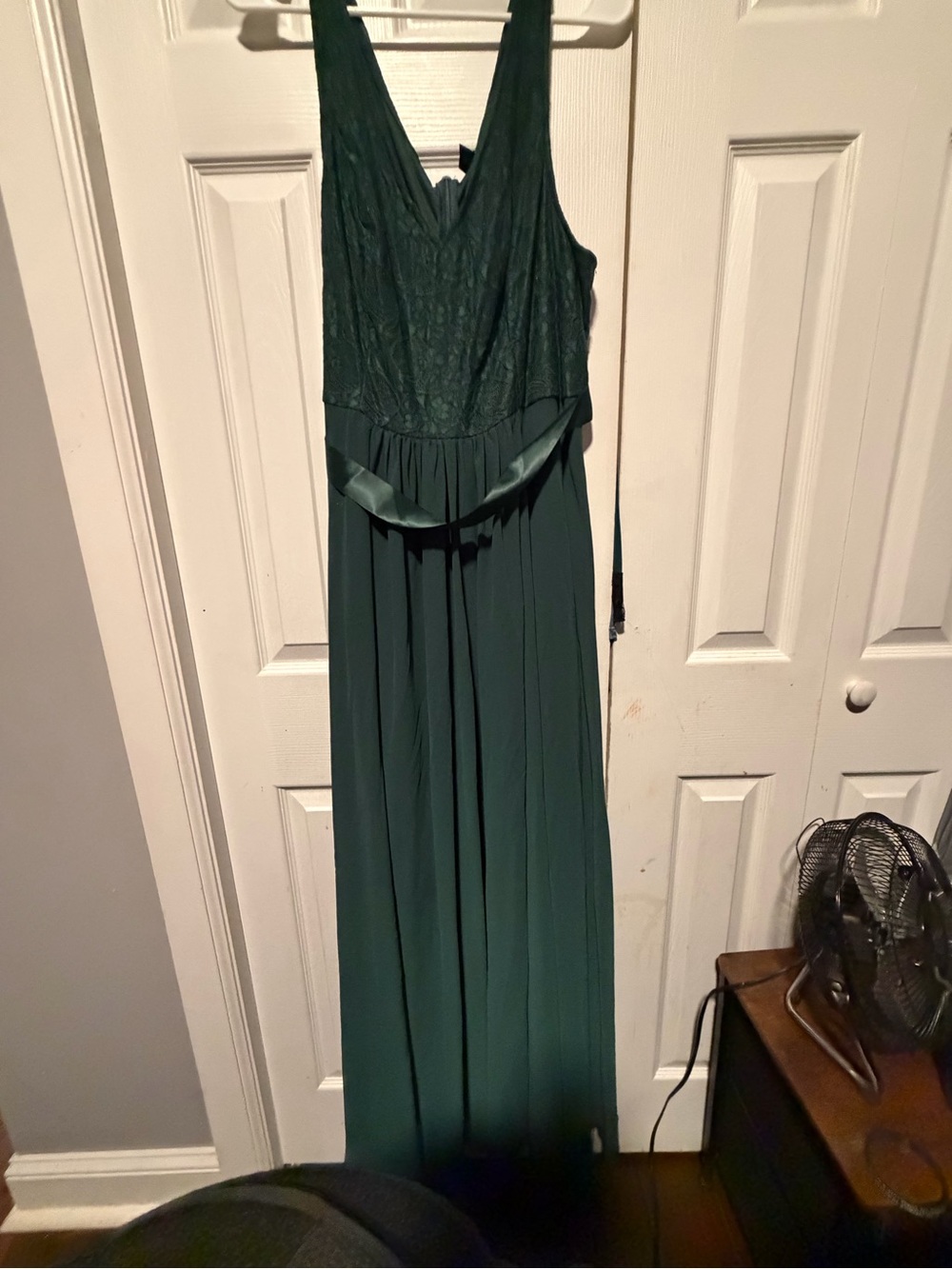 SHEIN Deep Teal Lace Bodice Sleeveless Maxi Dress